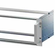 backplane mounting with insulation strip Tested to German Railway Standards BN 4002, BN 4003 Versions with/without front handles DELIVERY COMPRISES (Kit) Item Qty Description 3 U 6 U 2 2 Side panel