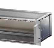 Horizontal rail rear for backplane mounting with insulating strip Shielding typically 40 db at GHz, 30 db at 2 GHz (in accordance with VG 9533, part 5 or IEC 65, part 3), under the condition that the