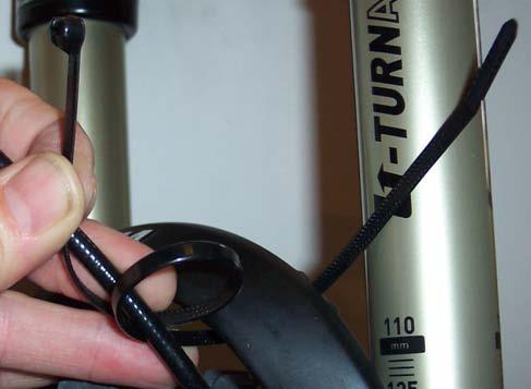40) Secure the brake cable with a cable tie.