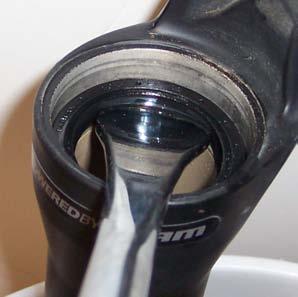 20) Borrowing a tip from the RockShox techs, we find a DH tire lever to be