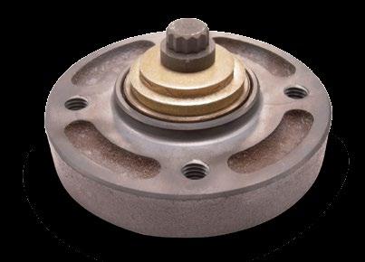 The shock hub takes the blow from a rock and protects the internal components of the cutterbed.