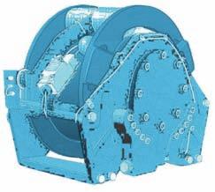 Hydraulic Winches Hoisting Winches One, two or three reduction stages, motorised with various kind of orbit motors or axial pistons motors. Hydraulic negative multi-disc brake.