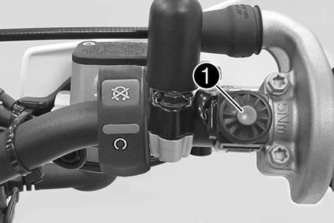 6 CONTROLS 16 6.11 Electric starter button (TE 150/250/300 EU/US) The electric starter button is fitted on the right side of the handlebar.