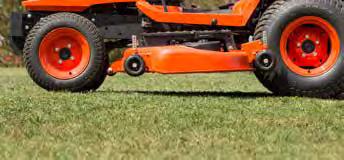 CLASS-LEADING DRIVE-OVER MOWER DECK GROUND CLEARANCE The Easy-Over mid-mount mower deck features a full 152 of transport ground clearance