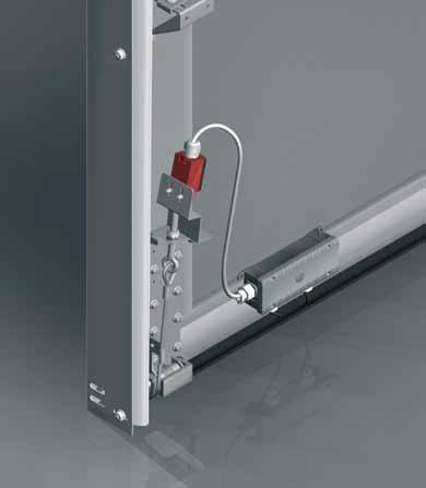 ALU sectional overhead doors may optionally* be fitted with: a spring-break safety tracks designed to keep the rollers securely in place and prevent accidental injury