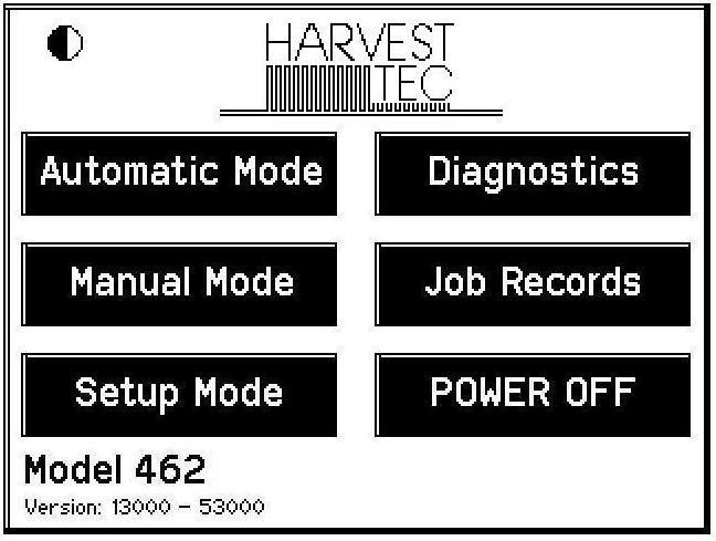 Description of Screens & menus of the Harvest Tec monitor This system is calibrated for use with Harvest Tec buffered propionic acid.