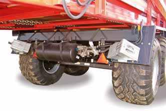 Pneumatic brakes The 4-wheel pneumatic brake system with automatic load-dependent braking system (ALB) controls ensures safe braking at high speed and with heavy loads.
