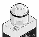 Valve is designed for use with standard miniature size (22mm dia.) pushbutton operators.
