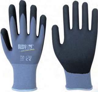 Health & Safety 167 Knitted gloves Seamless, made with special grey stretch material, special black coating on the palm and fingertips,