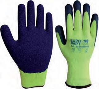 9 9534 000 005 10 9534 000 006 11 9534 000 007 Thermal gloves Winter Blocker seamless terry loop glove, yellow signal colour, blue latex
