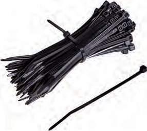 Cable ties 201 Plastic cable tie Colour black Material Polyamide 6,6 Length Width Bundle- Packaging unit Order no.