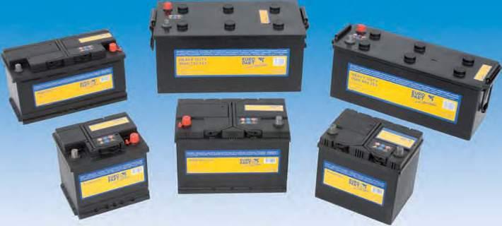 58 Batteries Electrics and lighting 4 Starter battery 12 V, filled and charged The wide range of EUROPART starter batteries for trucks and cars stands out particularly not only thanks to its