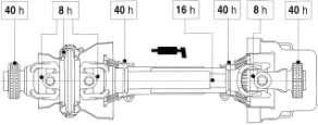 NEW MACHINE Fitting driveshaft Driveshaft length: tractors vary, so driveshaft length needs checking. Driveshaft must not bottom out when lifting or lowering linkage.