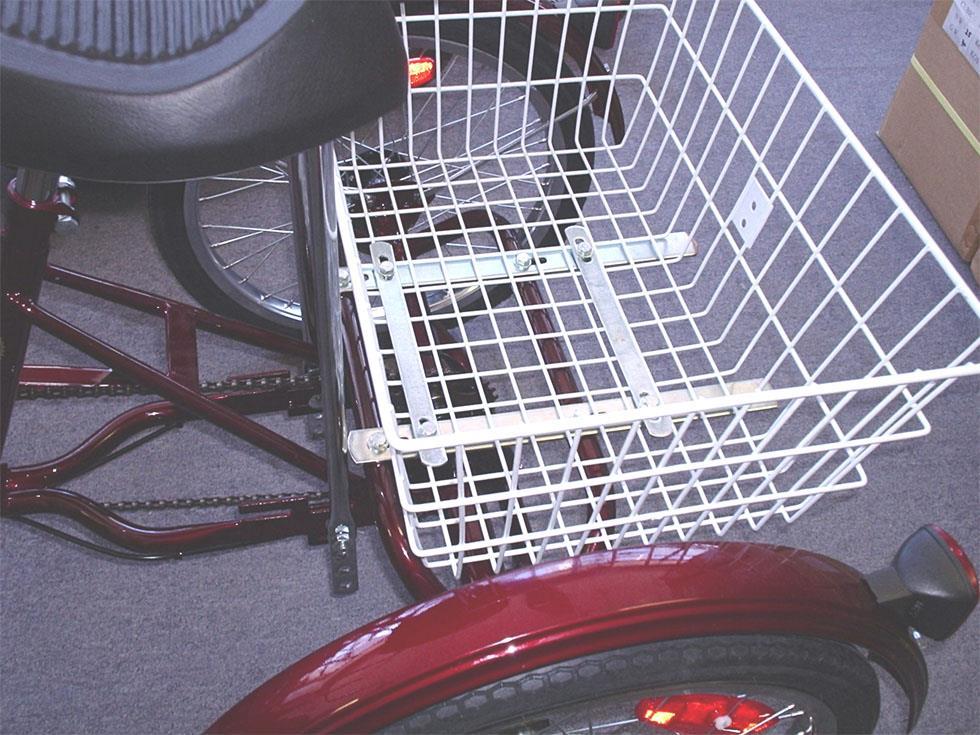 The secondary basket mounting brackets can be mounted in either direction