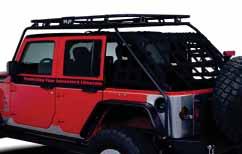 These brackets are powder-coated in a durable black finish and are made of steel. INTERIOR CARGO TRAYS The Interior Cargo Tray is a great storage solution for the TJ Wrangler.