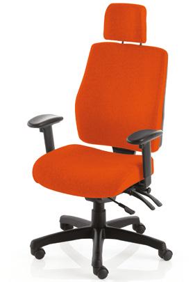 posture chair with headrest; with height adj