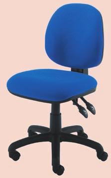 square back asynchro operator chair, no arms Shown with Chrome base and Folding Arms SPRE0806 BLACK BASE LIST PRICE: 205 128 Reno Stock Colours Bradbury Pyra BLUE BLK