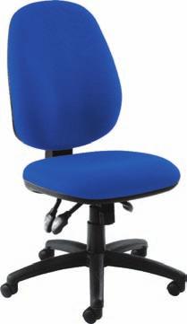 back operator chair PCB SPRE0802 BLACK BASE LIST PRICE: 188 118 Permanent Contact Back Backrest fully adjustable for height and angle. Gas seat height adjustment.