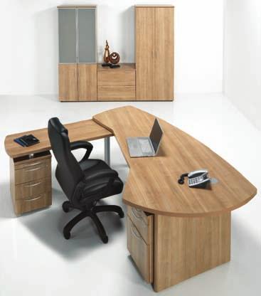 Executive Desking EXECUTIVE DESKING 254 E Space rich cappuccino MFC finish with fine detailing E Space