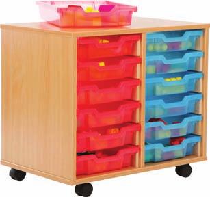 Education Storage Shallow Tray Storage Delivered fully assembled - great value for money A comprehensive range of strongly constructed storage units with a large choice of coloured trays.