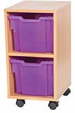 JUMBO TRAY UNITS Single Bay Storage Units PHONE 020 824 2162 Mobile tray storage units come with an 18mm Beech MDF carcass with an 8mm backboard, lockable castors and come complete with the Gratnell