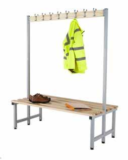 90 This cloakroom range is an ideal low cost alternative. All frames are constructed from robust 38mm square, thick walled tubing with welded joints for strength and durability.