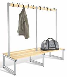 durability. All floor standing cloakroom units come with adjustable feet for ease of installation. CODE DESCRIPTION FRAME SIZE IN MM HOOKS PRICE 18HU168 Double sided 00W x 720D x 1840H 381.