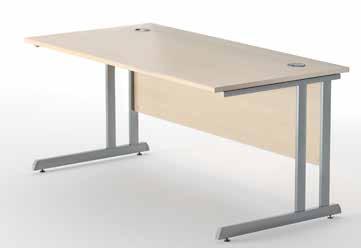 9 Beech Oak Birch White Amber Oak Silver Optimus Cantilever Wave Desk The Optimus range comes with a 2mm top, a 2mm edging and a cantilever leg frame manufactured from 0 by 2mm powder coated metal.