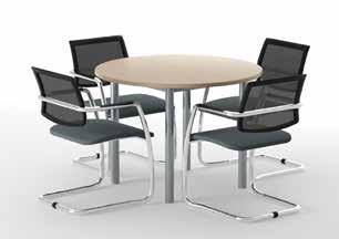 FAX 020 824 762 Tubular Leg Conference Tables The Optimus tables come with a 2mm top and a 2mm edging. The wood finishes are scratch, heat and stain resistant.