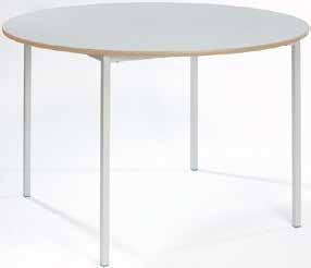 FAX 020 824 762 Fully Welded Tables MDF Edge Our circular tables are available with a MDF edge which has a smooth finish and comes in the same colours as the laminate tops.