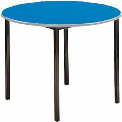 9 MDF Red Blue Yellow Green Grey Maple Beech Oak Black Grey Charcoal Fully Welded Tables PVC Edge Our circular tables are available with a PVC edge which has a smooth finish and comes in the same