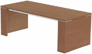 Kara Executive Desks The Kara executive rectangular desks come with a 38mm thick Melamine top and panel leg, are available in 2 sizes with an option of a modesty panel if
