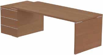 FAX 020 824 762 Desks with Pedestal KARA DESKING The Kara executive rectangular desks come with a 38mm thick Melamine top and panel leg, are available in 2 sizes with an option of a modesty panel if