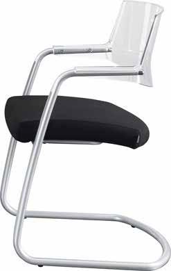 It is manufactured with a tubular steel cantilever frame in Aluminium Grey and the contoured seat is available in 6
