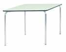 FAX 020 824 762 Equation Leaf Table EQUATION TABLES The Equation tables are a premium option manufactured with a 2mm laminate top, Duraform Spray PU edges and a stylish 32mm round tube frame