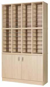 00 Grey White Beech Oak Maple Floor Standing Pigeonhole Units The pigeonhole units are manufactured from 18mm MDF with an 8mm backboard.