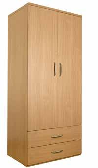 2 Wardrobes are non-locking as standard Ladies option comes with two drawers Gents options come with a hanging rail and top shelf Locks available if required at 11.7 198.