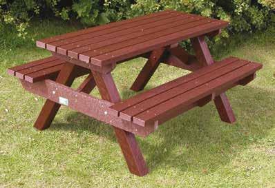 FAX 020 824 762 Heavy Duty Picnic Bench The Heavy Duty picnic table is made from robust and solid recycled plastic with an attractive finish.