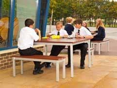 Versatile Outdoor Table This versatile outdoor table is perfect for both outdoor learning and dining.