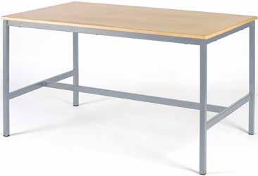 9 Laminate colour options: Frame: Ailsa Beech Blue Light Oak White Grey Duraform Speckled Grey H Frame Crushbent Table This crushbent H frame table is made with a chunky 30mm square steel tube frame