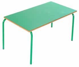 EARLY YEARS TABLES Standard Rectangular Tables PHONE 020 824 2162 Bright and attractive tables for early years and primary environments that come with a sturdy tubular frame.