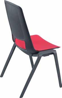 comfortable all polymer chair made from reinforced polypropylene which is 0% recyclable.
