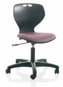 designed and ergonomically shaped IT chair comes in a variety of colour options as shown below on a Black star base.