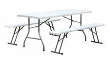 FOLDING FURNITURE PHONE 020 824 2162 Rectangular Folding Table A strong and durable folding table which is lightweight and easy to fold and store. Comes with a Charcoal frame and Speckled White top.