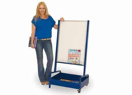 FAX 020 824 762 Mobile Magnetic Junior Easel EASELS This adjustable easel comes with 2 locking castors for safety and the board can be height adjusted.