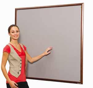 3 Felt colours: Red Blue Green Wine Grey Neutral 2 Timber Frame Noticeboard Traditional timber-effect frames with mitred corners and a fire retardant felt cover. Suitable for pins.