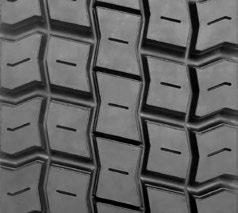 The five rows of deep lugs and accompanying tie bars provide both excellent traction and strong lateral stability. Individual tread elements permit good airflow and promote cooler running.