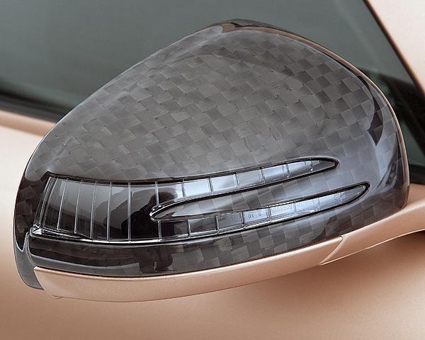 00 mirror covers in clearcoated Carbon black for AMG SLS C197 / R197 (other colors available for