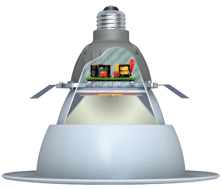 Anatomy of CR Series LED Downlights THE CREE DIFFERENCE 1 2 3 4 5 7 6 1. LAMP BASE: Available as Edison (E26) or GU24 2.