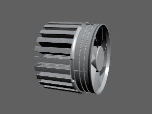 Product Details Model n Dimension (mm)*1 ø99 x h75 Fan Voltage (Vdc)*2 12 Fan Speed (RPM) 2600 Noise @ 1m (dba) <35.6 Weight (gr) 425 Thermal Resistance ( C/W) 0.